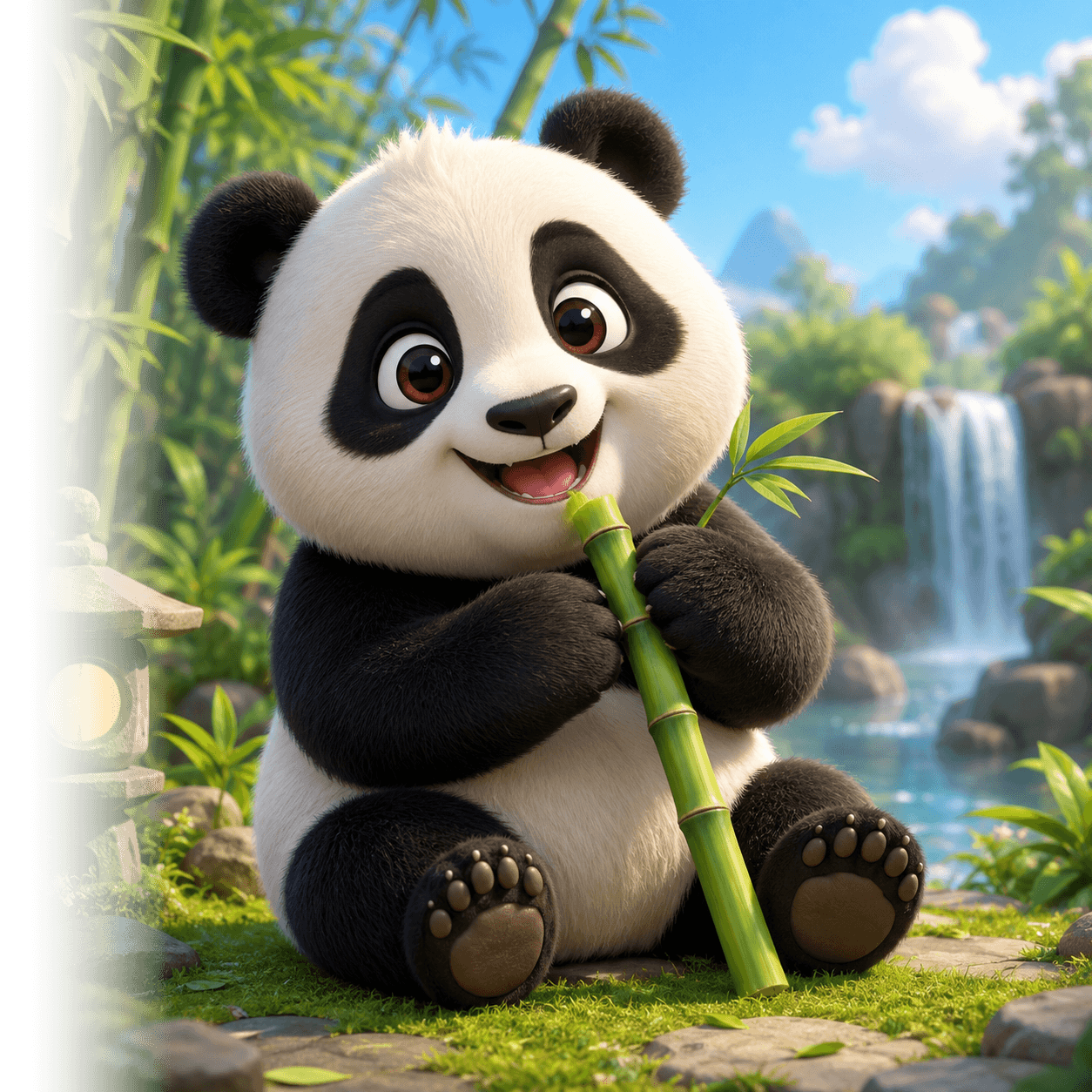 Панда с бамбуком — маскот Panda Casino Панда с бамбуком — маскот Panda Casino